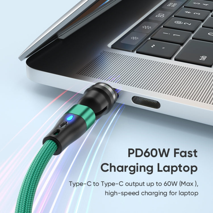 ENKAY PD60W Type-C to Type-C / 8 Pin Magnetic 540 Degrees Rotating Fast Charging Cable, Length:1m(Green) - Charging Cable & Head by ENKAY | Online Shopping South Africa | PMC Jewellery | Buy Now Pay Later Mobicred