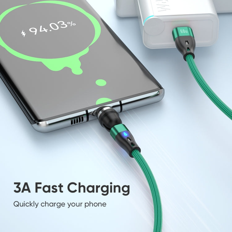 ENKAY PD60W Type-C to Type-C / 8 Pin / Micro USB Magnetic 540 Degrees Rotating Fast Charging Cable, Length:1m(Green) - Charging Cable & Head by ENKAY | Online Shopping South Africa | PMC Jewellery | Buy Now Pay Later Mobicred