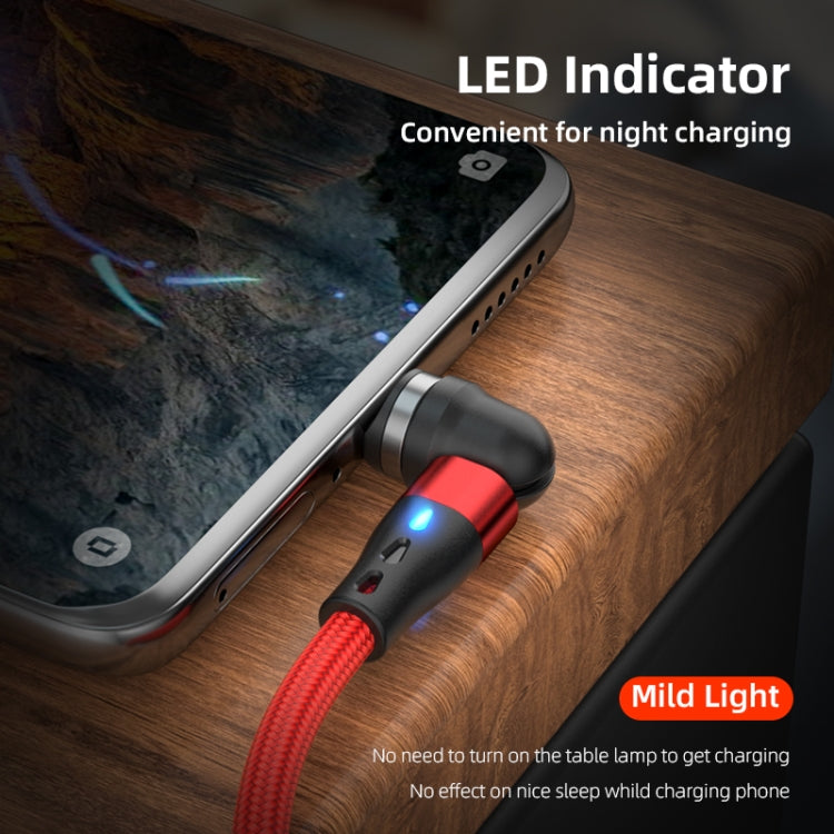 ENKAY 3 in 1 3A USB to Type-C / 8 Pin / Micro USB Magnetic 540 Degrees Rotating Fast Charging Cable, Length:2m(Red) - free shipping - PMC Jewellery - Order now!