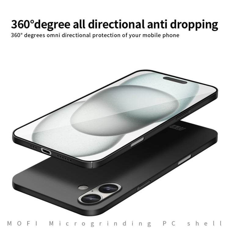 For iPhone 16 MOFI Frosted PC Ultra-thin Hard Phone Case(Blue) - iPhone 16 Cases by MOFI | Online Shopping South Africa | PMC TechLife | Buy Now Pay Later Mobicred