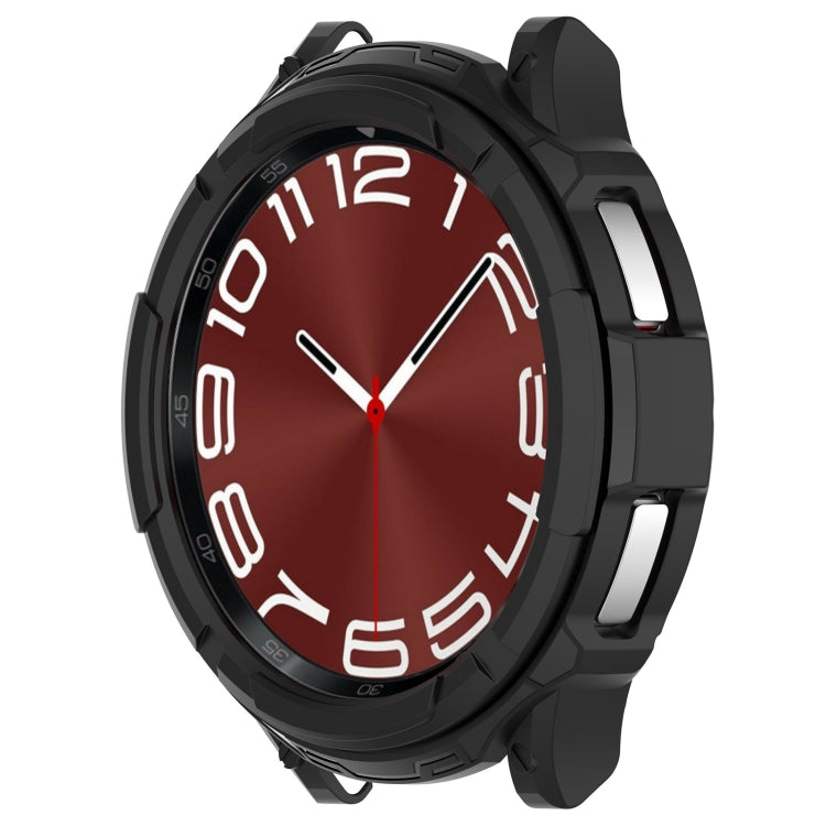 For Samsung Galaxy Watch 6 Classic 43mm Rotating Ring  + TPU Armor Watch Protective Case(Black) - Watch Cases by PMC TechLife | Online Shopping South Africa | PMC TechLife