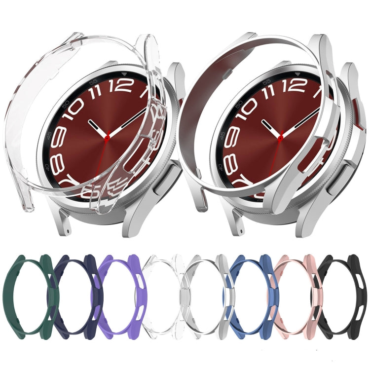 For Samsung Galaxy Watch 6 40mm Half Coverage Hollow PC Watch Protective Case(Purple) - Watch Cases by PMC TechLife | Online Shopping South Africa | PMC TechLife