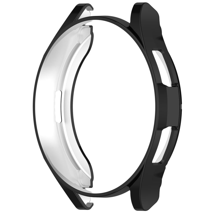 For Samsung Galaxy Watch6 Classic 47mm Electroplated TPU Half Pack Hollow Watch Protective Case(Black) - Watch Cases by PMC TechLife | Online Shopping South Africa | PMC TechLife