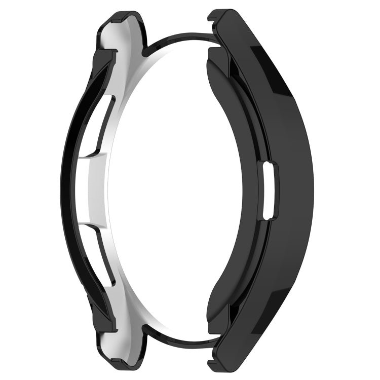 For Samsung Galaxy Watch6 Classic 47mm Electroplated TPU Half Pack Hollow Watch Protective Case(Black) - Watch Cases by PMC TechLife | Online Shopping South Africa | PMC TechLife
