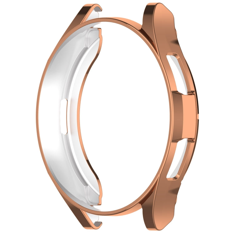 For Samsung Galaxy Watch6 Classic 43mm Electroplated TPU Half Pack Hollow Watch Protective Case(Rose Gold) - Watch Cases by PMC Jewellery | Online Shopping South Africa | PMC Jewellery