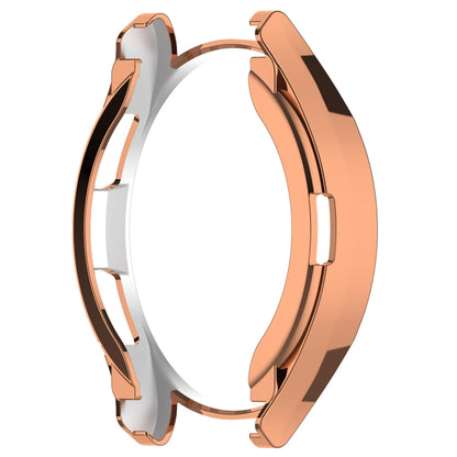 For Samsung Galaxy Watch6 Classic 43mm Electroplated TPU Half Pack Hollow Watch Protective Case(Rose Gold) - Watch Cases by PMC Jewellery | Online Shopping South Africa | PMC Jewellery