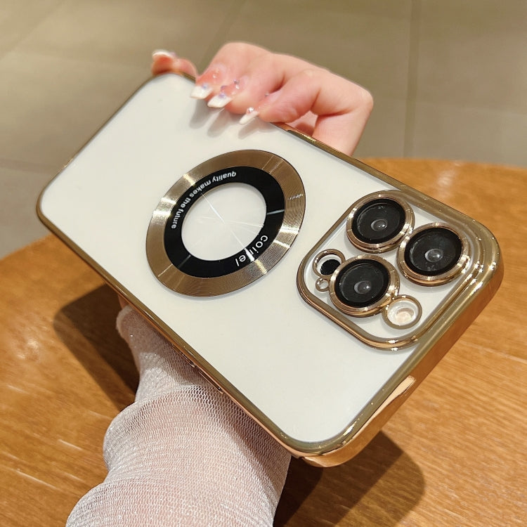 For iPhone 16 Electroplating Magsafe TPU Phone Case(Golden) - iPhone 16 Cases by PMC TechLife | Online Shopping South Africa | PMC TechLife | Buy Now Pay Later Mobicred
