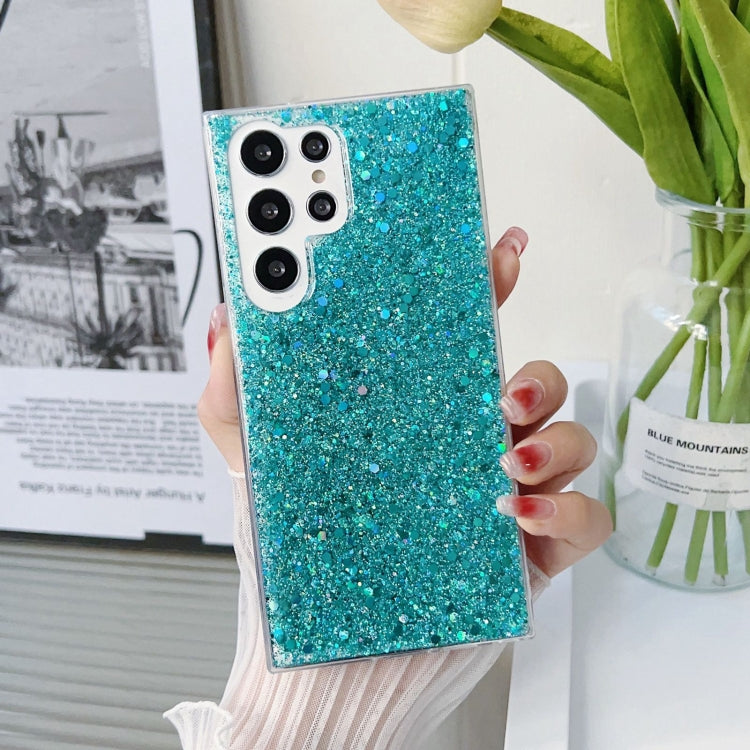 For Samsung Galaxy S24 Ultra 5G Glitter Sequins Epoxy TPU Phone Case(Green) - Galaxy S24 Ultra 5G Cases by PMC Jewellery | Online Shopping South Africa | PMC Jewellery