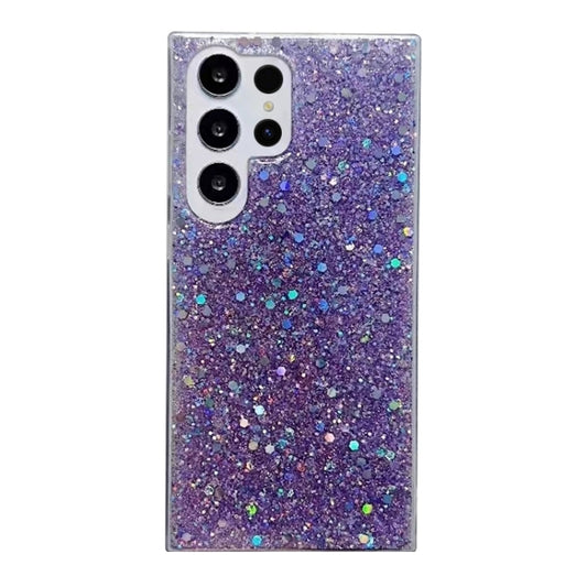 For Samsung Galaxy S24 Ultra 5G Glitter Sequins Epoxy TPU Phone Case(Purple) - Galaxy S24 Ultra 5G Cases by PMC Jewellery | Online Shopping South Africa | PMC Jewellery