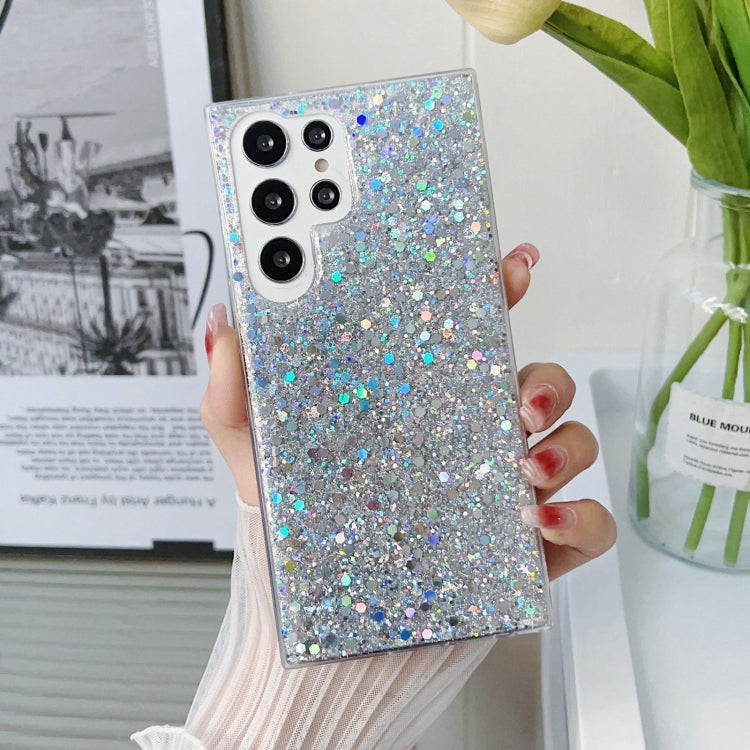 For Samsung Galaxy S24 Ultra 5G Glitter Sequins Epoxy TPU Phone Case(Silver) - Galaxy S24 Ultra 5G Cases by PMC Jewellery | Online Shopping South Africa | PMC Jewellery