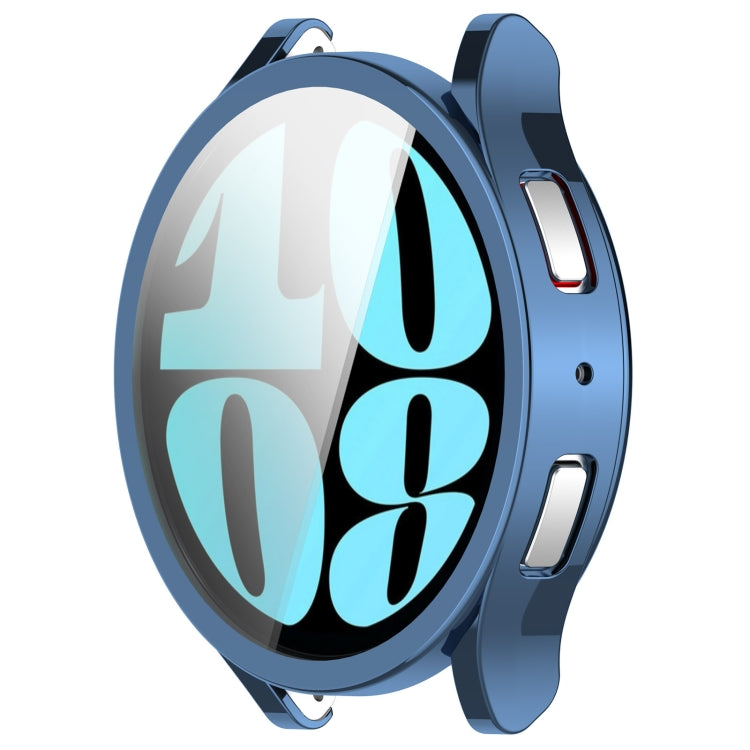 For Samsung Galaxy Watch6 44mm Full Coverage TPU Electroplated Watch Protective Case(Blue) - Watch Cases by PMC TechLife | Online Shopping South Africa | PMC TechLife