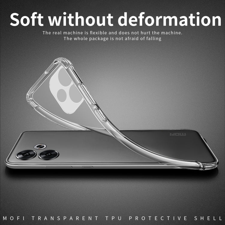 ForXiaomi Redmi Turbo 3 MOFI Ming Series Ultra-thin TPU Phone Case(Transparent) - Xiaomi Cases by MOFI | Online Shopping South Africa | PMC Jewellery | Buy Now Pay Later Mobicred