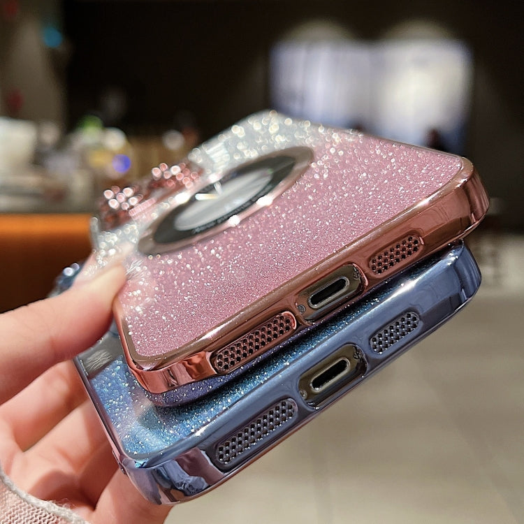 For iPhone 11 Pro Max MagSafe Gradient Glitter Electroplating TPU Phone Case(Silvery) - iPhone 11 Pro Max Cases by PMC Jewellery | Online Shopping South Africa | PMC Jewellery