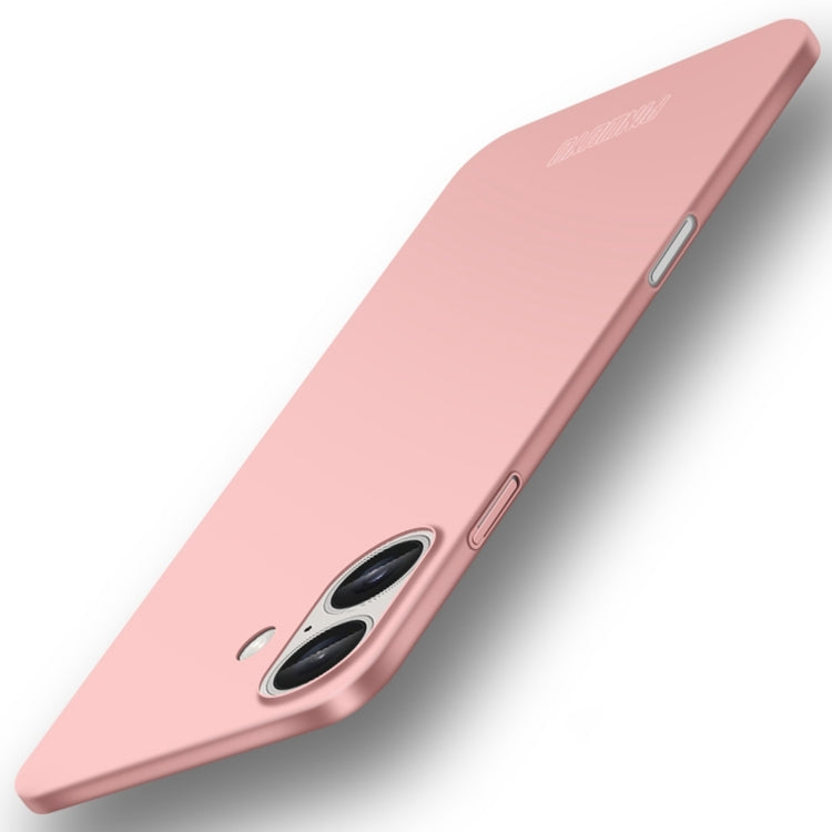 For iPhone 16 PINWUYO Micro-Frosted PC Ultra-thin Hard Phone Case with Magsafe Magnetic Ring(Rose Gold) - iPhone 16 Cases by PINWUYO | Online Shopping South Africa | PMC Jewellery | Buy Now Pay Later Mobicred