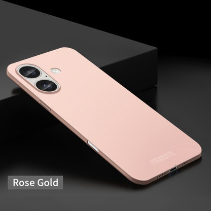 For iPhone 16 PINWUYO Micro-Frosted PC Ultra-thin Hard Phone Case with Magsafe Magnetic Ring(Rose Gold) - iPhone 16 Cases by PINWUYO | Online Shopping South Africa | PMC Jewellery | Buy Now Pay Later Mobicred