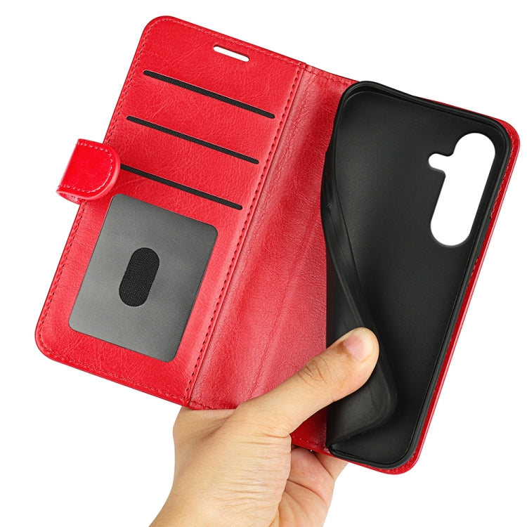 For Samsung Galaxy S25 5G R64 Texture Horizontal Flip Leather Phone Case(Red) - Galaxy S25 5G Cases by PMC Jewellery | Online Shopping South Africa | PMC Jewellery | Buy Now Pay Later Mobicred