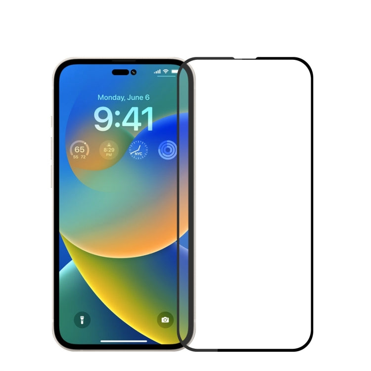 For iPhone 15 MOFI 9H 2.5D Full Screen Tempered Glass Film(Black) - free shipping - PMC TechLife - Order now!