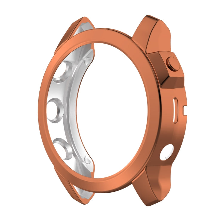 For Garmin Fenix 7X Pro Half Package Electroplated TPU Watch Protective Case(Gold) - Watch Cases by PMC Jewellery | Online Shopping South Africa | PMC Jewellery