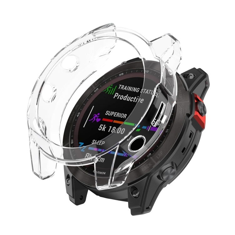 For Garmin Epix Pro 47mm Half-Package TPU Watch Protective Case(Transparent) - Watch Cases by PMC TechLife | Online Shopping South Africa | PMC TechLife | Buy Now Pay Later Mobicred