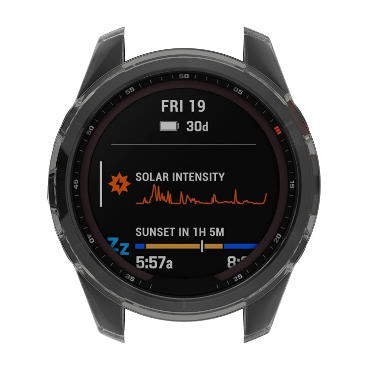 For Garmin Epix Pro 42mm Half-Package TPU Watch Protective Case(Transparent Blue) - Watch Cases by PMC TechLife | Online Shopping South Africa | PMC TechLife | Buy Now Pay Later Mobicred
