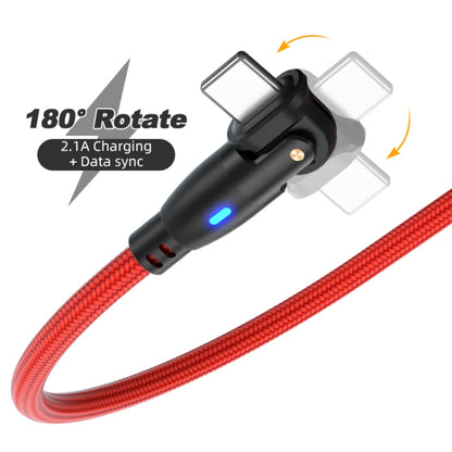 ENKAY 180 Degrees Rotating USB to 8 Pin Charging Data Cable with LED Light, Length:2m(Red) - Normal Style Cable by ENKAY | Online Shopping South Africa | PMC Jewellery | Buy Now Pay Later Mobicred