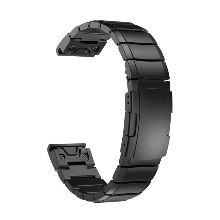 For Garmin Fenix 7 Solar 22mm Titanium Alloy Quick Release Watch Band(Black) - Watch Bands by PMC TechLife | Online Shopping South Africa | PMC TechLife