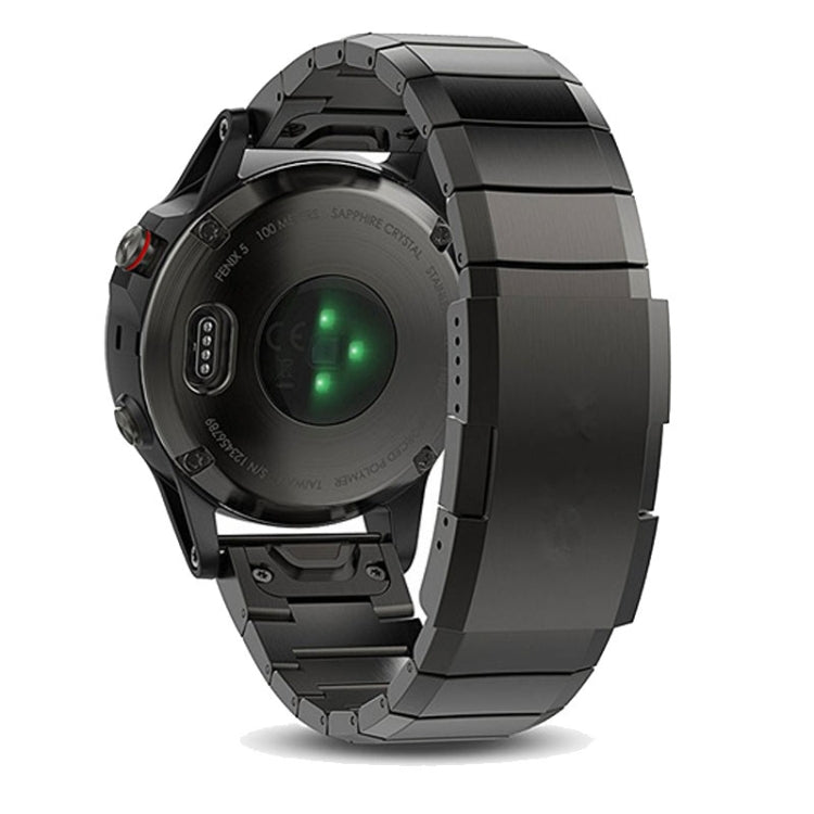 For Garmin Quatix 5 22mm Titanium Alloy Quick Release Watch Band(Black) - Watch Bands by PMC TechLife | Online Shopping South Africa | PMC TechLife