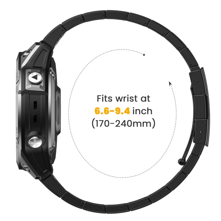 For Garmin Fenix 6 Sapphire GPS 22mm Titanium Alloy Quick Release Watch Band(Black) - Watch Bands by PMC Jewellery | Online Shopping South Africa | PMC Jewellery