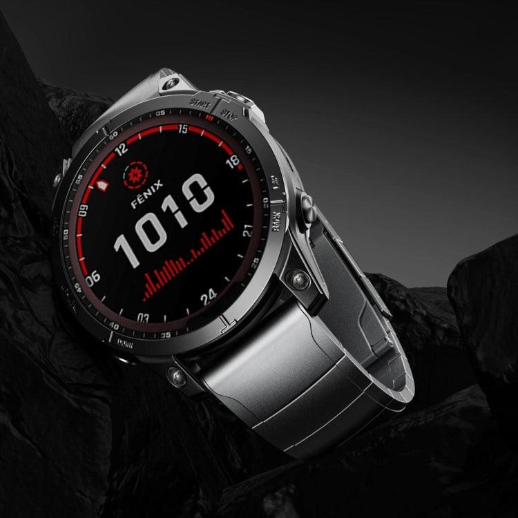 For Garmin Quatix 5 Sapphire 22mm Titanium Alloy Quick Release Watch Band(Black) - Watch Bands by PMC TechLife | Online Shopping South Africa | PMC TechLife