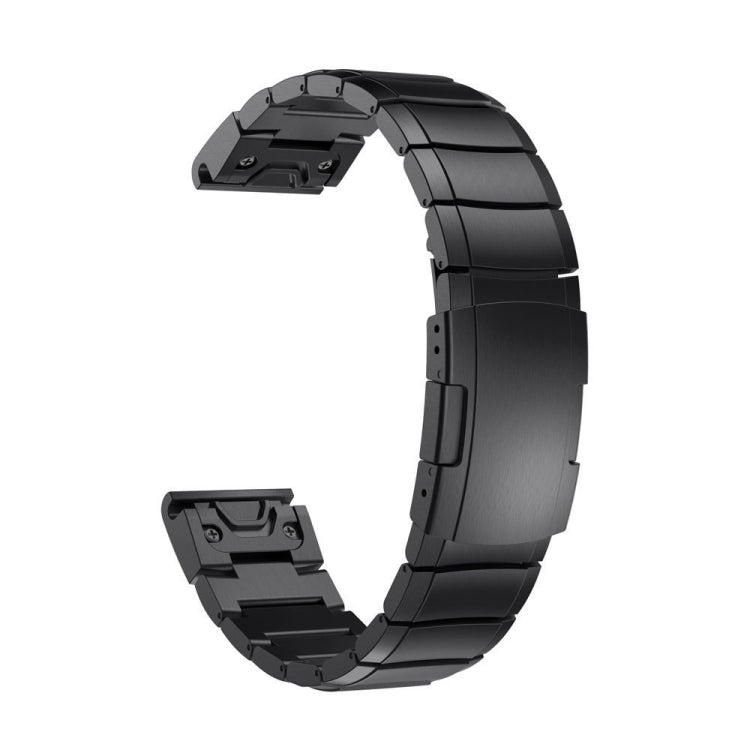 For Garmin Instinct 2X Solar 26mm Titanium Alloy Quick Release Watch Band(Black) - Watch Bands by PMC Jewellery | Online Shopping South Africa | PMC Jewellery