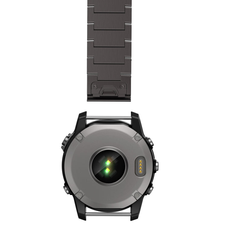 For Garmin Fenix 6X 26mm Titanium Alloy Quick Release Watch Band(Black) - Watch Bands by PMC TechLife | Online Shopping South Africa | PMC TechLife