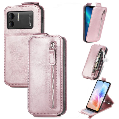 For DOOGEE X98 Pro / X98 Zipper Wallet Vertical Flip Leather Phone Case(Pink) - Doogee Cases by PMC Jewellery | Online Shopping South Africa | PMC Jewellery | Buy Now Pay Later Mobicred