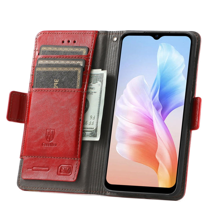For DOOGEE X98 Pro / X98 CaseNeo Splicing Dual Magnetic Buckle Leather Phone Case(Red) - Doogee Cases by PMC Jewellery | Online Shopping South Africa | PMC Jewellery | Buy Now Pay Later Mobicred