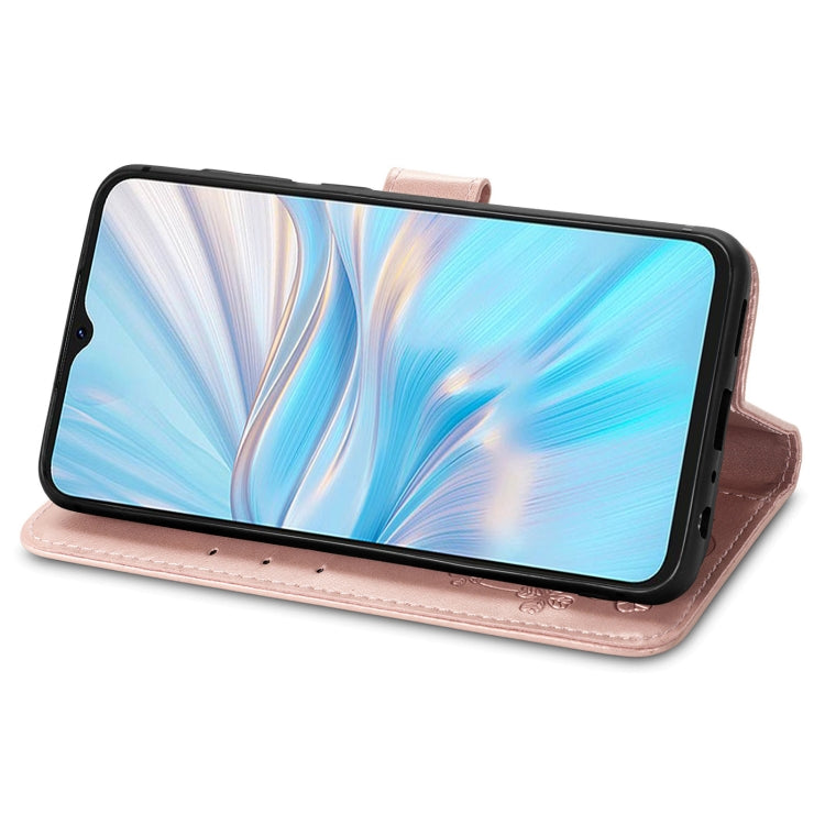For Blackview Oscal C70 Four-leaf Clasp Embossed Buckle Leather Phone Case(Rose Gold) - More Brand by PMC TechLife | Online Shopping South Africa | PMC TechLife