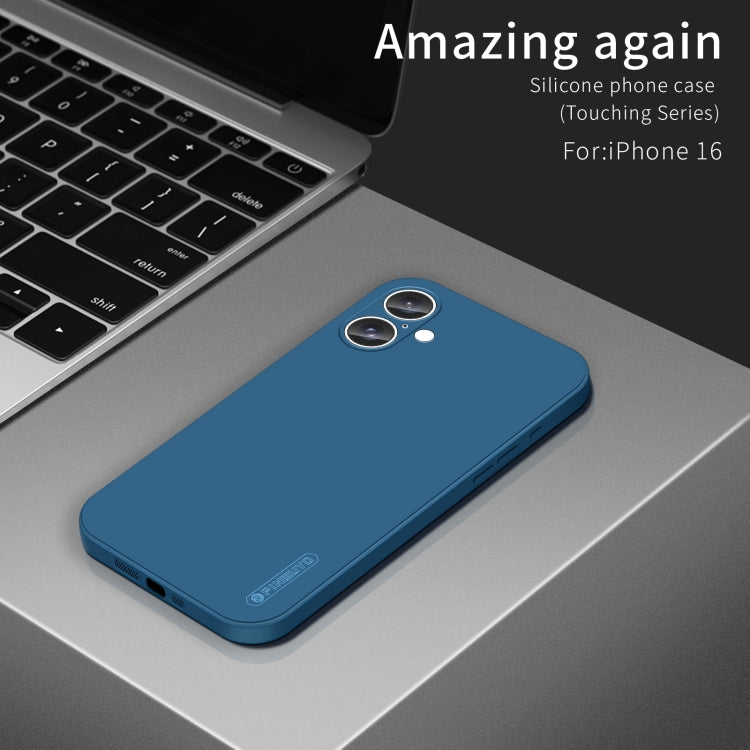 For iPhone 16 PINWUYO Sense Series Liquid Silicone TPU Phone Case(Green) - iPhone 16 Cases by PINWUYO | Online Shopping South Africa | PMC TechLife | Buy Now Pay Later Mobicred