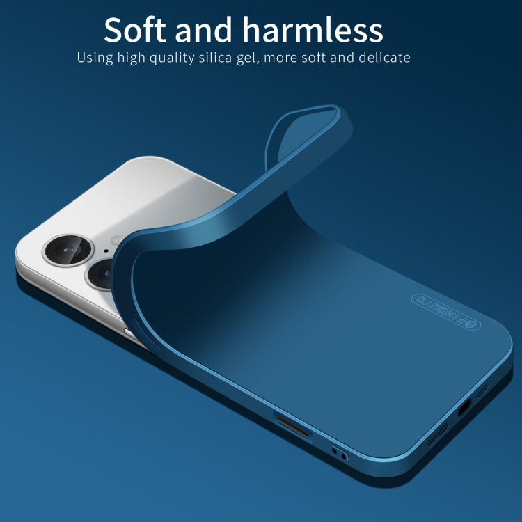 For iPhone 16 Plus PINWUYO Sense Series Liquid Silicone TPU Phone Case(Blue) - free shipping - PMC Jewellery - Order now!