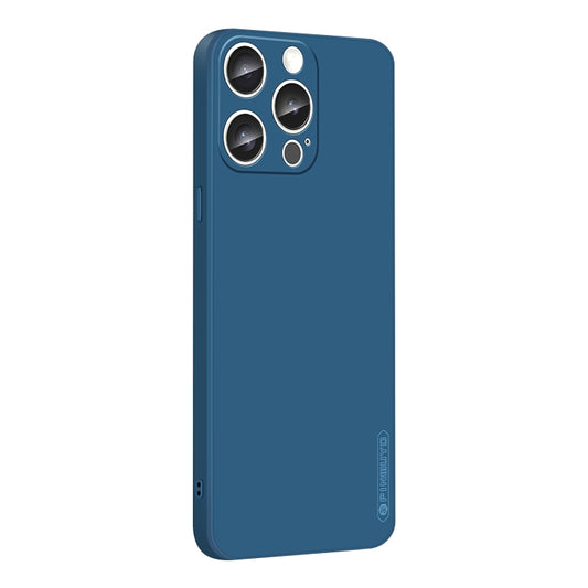 For iPhone 16 Pro PINWUYO Sense Series Liquid Silicone TPU Phone Case(Blue) - iPhone 16 Pro Cases by PINWUYO | Online Shopping South Africa | PMC Jewellery | Buy Now Pay Later Mobicred