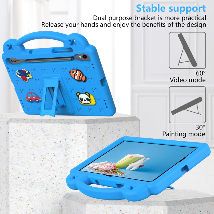 For Samsung Galaxy Tab S9 FE / X510N Handle Kickstand Children EVA Shockproof Tablet Case(Sky Blue) - Galaxy Tab S9 FE by PMC TechLife | Online Shopping South Africa | PMC TechLife