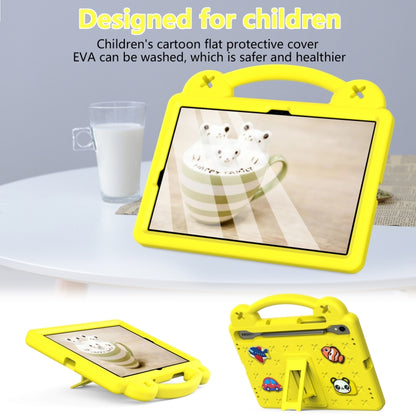 For Samsung Galaxy Tab S9 FE / X510N Handle Kickstand Children EVA Shockproof Tablet Case(Yellow) - Galaxy Tab S9 FE by PMC Jewellery | Online Shopping South Africa | PMC Jewellery | Buy Now Pay Later Mobicred