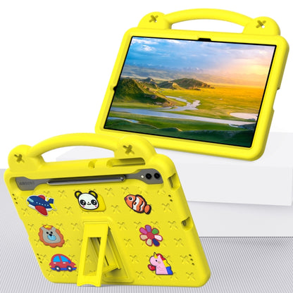 For Samsung Galaxy Tab S9 FE+ 12.4 X610N Handle Kickstand Children EVA Shockproof Tablet Case(Yellow) - Galaxy Tab S9 FE+ by PMC Jewellery | Online Shopping South Africa | PMC Jewellery