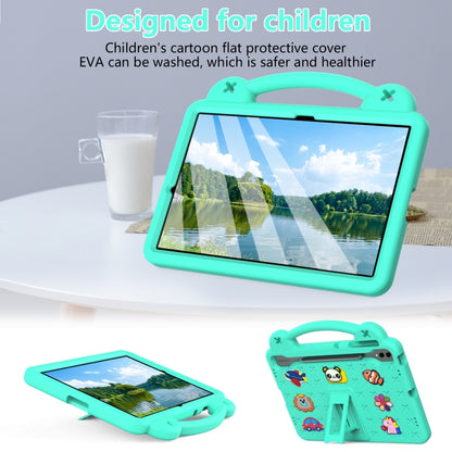 For Samsung Galaxy Tab S9+ 12.4 X810 Handle Kickstand Children EVA Shockproof Tablet Case(Mint Green) - Galaxy Tab S9+ Cases by PMC Jewellery | Online Shopping South Africa | PMC Jewellery | Buy Now Pay Later Mobicred