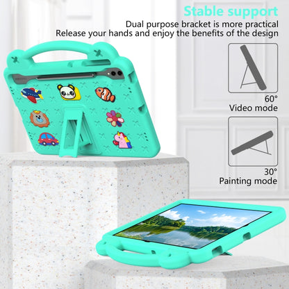 For Samsung Galaxy Tab S9+ 12.4 X810 Handle Kickstand Children EVA Shockproof Tablet Case(Mint Green) - Galaxy Tab S9+ Cases by PMC Jewellery | Online Shopping South Africa | PMC Jewellery | Buy Now Pay Later Mobicred