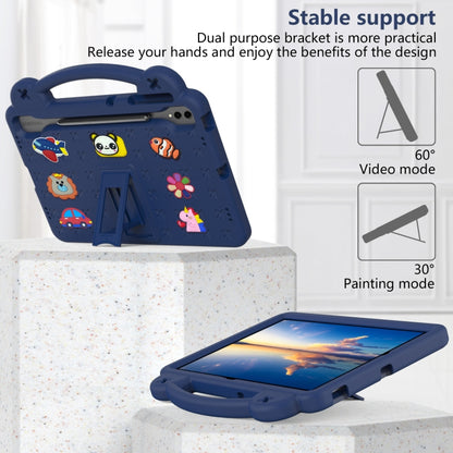 For Samsung Galaxy Tab S9+ 12.4 X810 Handle Kickstand Children EVA Shockproof Tablet Case(Navy Blue) - Galaxy Tab S9+ Cases by PMC Jewellery | Online Shopping South Africa | PMC Jewellery | Buy Now Pay Later Mobicred