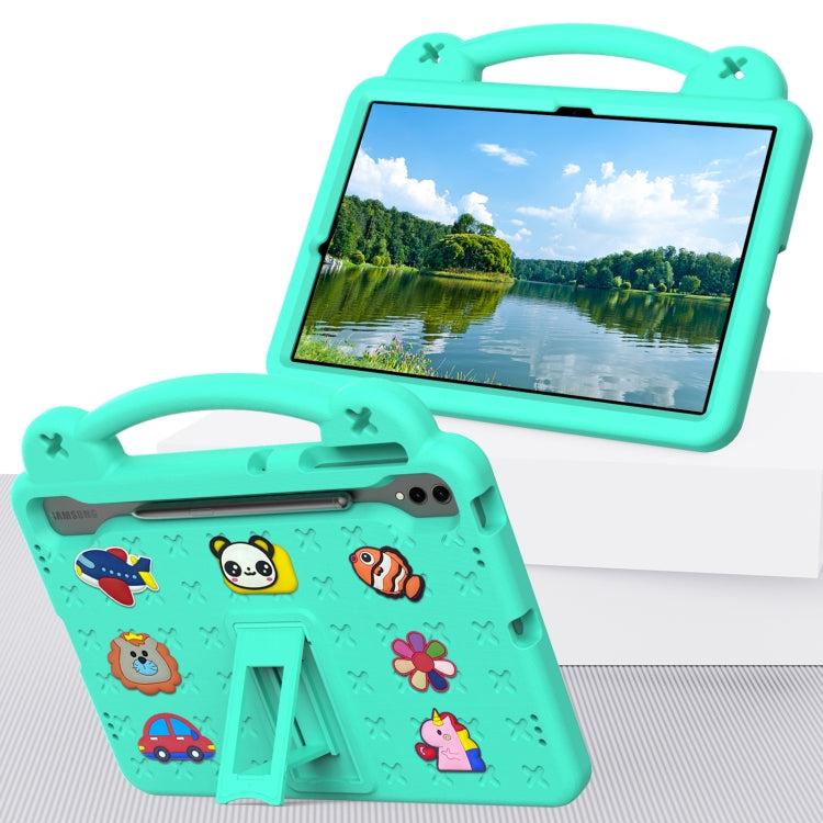 For Samsung Galaxy Tab S10+12.4 X820 Handle Kickstand Children EVA Shockproof Tablet Case(Mint Green) - Tab S10+ Cases by PMC Jewellery | Online Shopping South Africa | PMC Jewellery | Buy Now Pay Later Mobicred