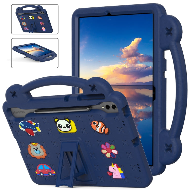 For Samsung Galaxy Tab S10+12.4 X820 Handle Kickstand Children EVA Shockproof Tablet Case(Navy Blue) - Tab S10+ Cases by PMC Jewellery | Online Shopping South Africa | PMC Jewellery | Buy Now Pay Later Mobicred