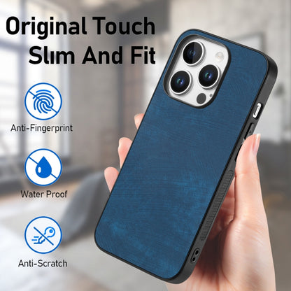 For iPhone 16 Pro Vintage Leather PC Back Cover Phone Case(Blue) - iPhone 16 Pro Cases by PMC Jewellery | Online Shopping South Africa | PMC Jewellery | Buy Now Pay Later Mobicred