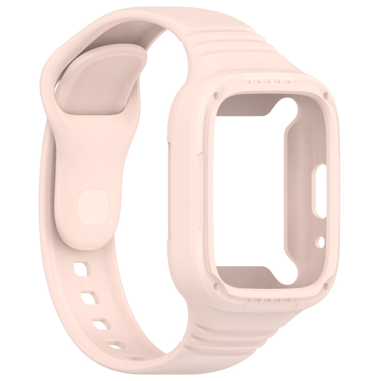 For Redmi Watch 3 Active Integrated Fully Enclosed Silicone Watch Band(Pink) - Watch Bands by PMC TechLife | Online Shopping South Africa | PMC TechLife | Buy Now Pay Later Mobicred
