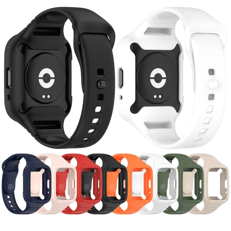 For Redmi Watch 3 Active Integrated Fully Enclosed Silicone Watch Band(White) - Watch Bands by PMC TechLife | Online Shopping South Africa | PMC TechLife | Buy Now Pay Later Mobicred