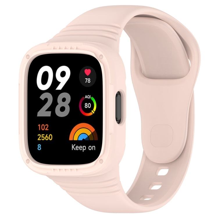 For Redmi Watch 3 Integrated Fully Enclosed Silicone Watch Band(Pink) - Watch Bands by PMC TechLife | Online Shopping South Africa | PMC TechLife | Buy Now Pay Later Mobicred