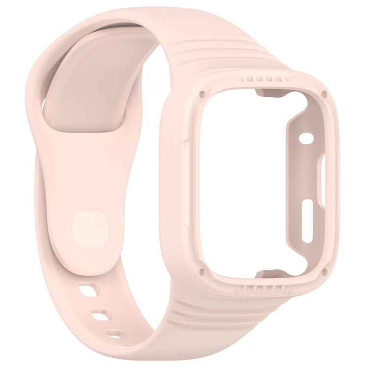 For Redmi Watch 3 Integrated Fully Enclosed Silicone Watch Band(Pink) - Watch Bands by PMC TechLife | Online Shopping South Africa | PMC TechLife | Buy Now Pay Later Mobicred